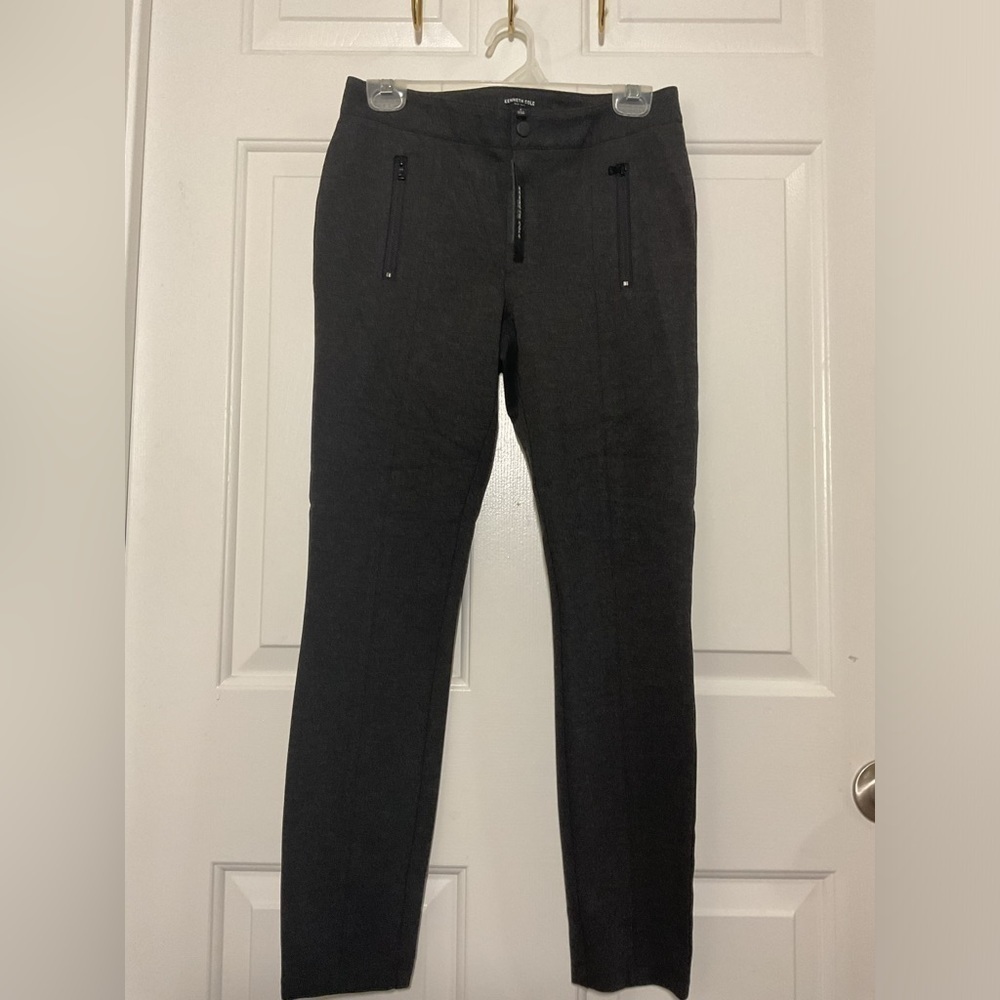 Kenneth Cole New York Grey Casual Pants Size 4 Zip Pocket NWT - Picture 10 of 11